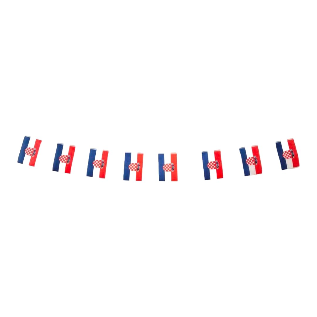 Croatia Flag 40pcs Croatia Flag Garland 11.4M Croatia Bunting Croatia National Flag 14x21cm for Garden Bars Decorations (Croatia) (Croatia) (Croatia)