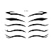 Simple 4 Styles Fashion Sexy Temporary Tattoo Eyelid Transfer Eyeliner Sticker Party Sootiness Makeup Black