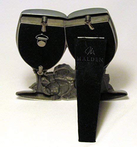 Malden International Designs Champagne Glasses Metal Wedding Picture Frame, 2 Option, 2-2x3, Silver - //coolthings.us