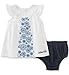 Calvin Klein Baby Girls 2 Pieces Top with Panty, White, 24M