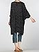 Mordenmiss Women's Summer Stripes Casual Blouse Shirt Tops XL-Style 1-Black