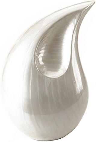 URNS UK Tiverton Cremation Ashes Urn, White, 21.5x17x32.5 cm