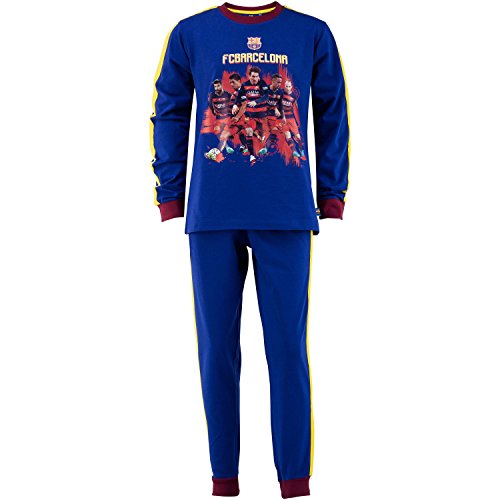 Pyjama Short FC Barcelone Officiel - Collection Barça - Coton - Tailles Adulte Et Enfant