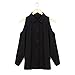 Clearance Sale! Autumn Blouse,Canserin Womens Loose Off Shoulder Long Sleeve Chiffon Shirt Fashion Chiffon Blouse T-Shirt Tops Size US 4-10 (M, Black)