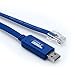 CableRack 6ft Cisco USB Console Cable with FTDI Chipset USB to RJ45 Cable for Linksys Ubiquity Juniper and HP Rollover Console Cable