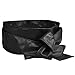 Easyfashion Lady Corset Cinch Leather Waist Band Sash Belt Black