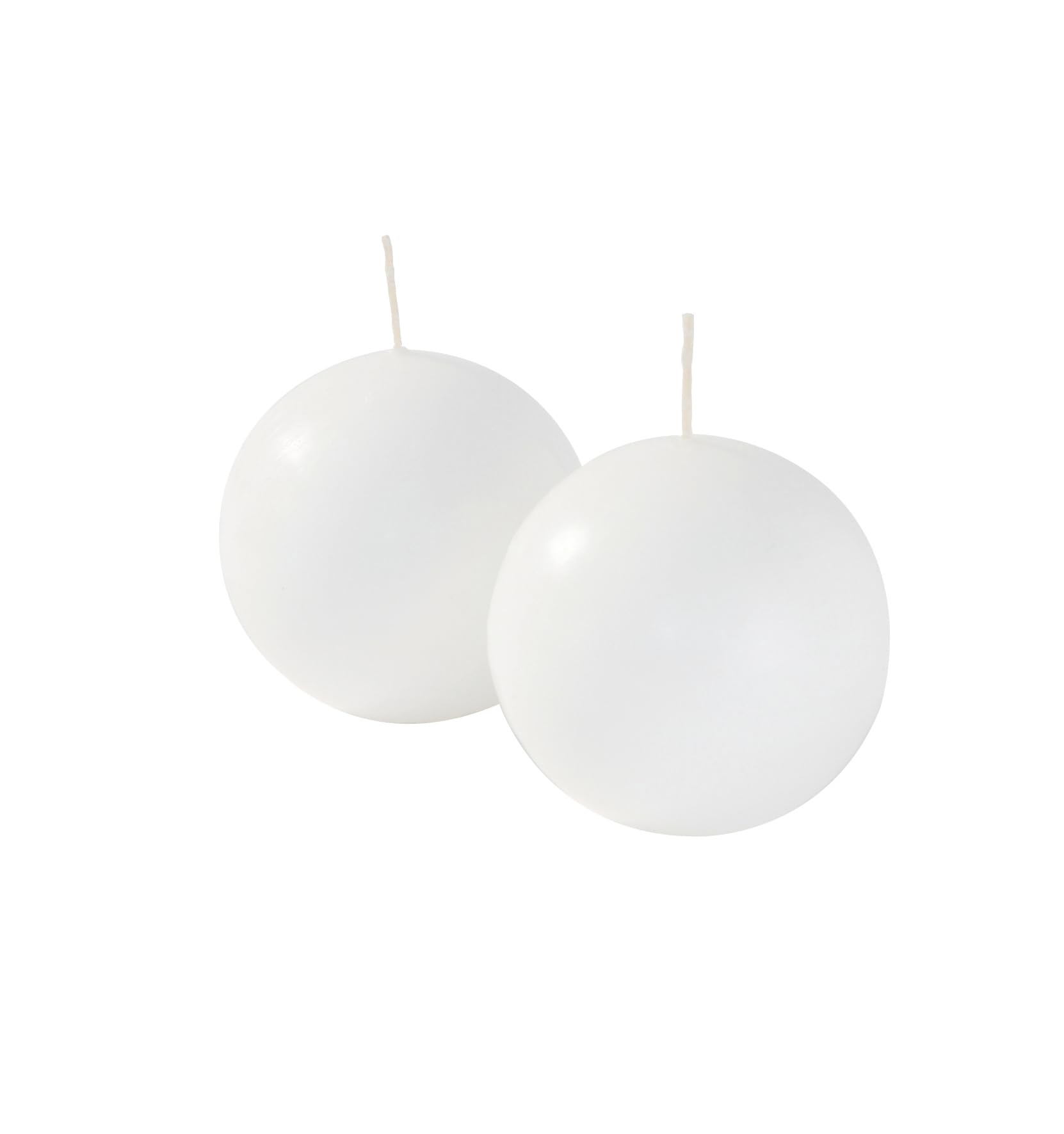Cereria di Giorgio Risthò Spherical Candles, Wax, White, 8 x 8 x 8 cm, Pack of 4