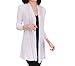 Shawhuaa Womens Knitted Slim Fit Open Front Cardigan Sweater Shawl White
