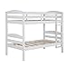 White Standard Twin Design Wood Bunk Bed