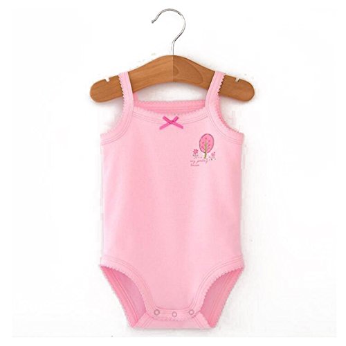 Infants Baby Girls Sleeveless Onseies Tank Top 100% Cotton Baby Bodysuit Pack of Cardigan Onsies for Infants (12-18 Months)