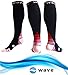 Compression Socks (1 pair) for Women & Men by Wave - Best For Running, Athletic Sports, Crossfit, Flight Travel, Maternity Pregnancy, Nursing