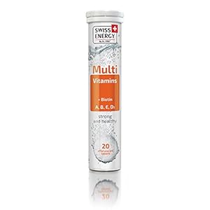 Swiss Energy (Effervescent): MULTI-VITAMINS [A,B,E,D3]+Biotin [20pcs/tube] (2 Tubes)