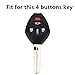 Ezzy Auto Pack 2 Black Silicone Rubber Key Fob Case Key Covers Key Jacket Skin Protectors fit for Mitsubishi Eclipse Endeavor Galant Lancer Outlander