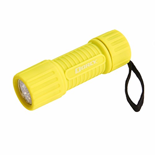 Dorcy Weather Resistant LED Flashlight with Lanyard, 4-Pack, Assorted Colors (41-4241)