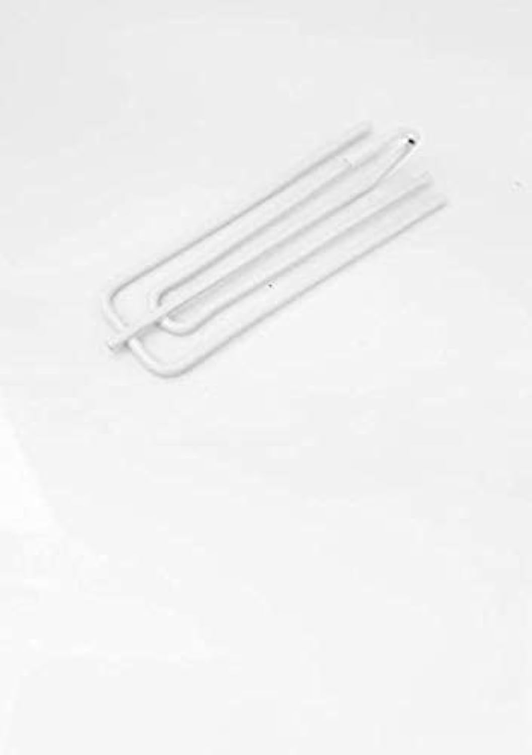 60Pcs White Pinch Pleat Curtain Hooks - Galvanised Metal Drapery Pin Hooks for Windows, Door and Shower Curtains