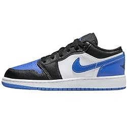 Jordan Big Kid's Air 1 Low White/Royal