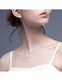 Pendientes chapados en oro blanco con ópalo de flor, hipoalergénicos, regalo para mujeres