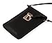KISS GOLD (TM) Luxury Matte PU Leather Mini Crossbody Single Shoulder Bag Cellphone Pouch (Model C-Black)