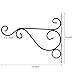 Rainbowroseus 2 Pack 10″ Iron Hanging Plants Bracket Decorative Wall Planter Hanger Hooks with Screws for Bird Feeder Lanterns Wind Chimes Blackthumb 1