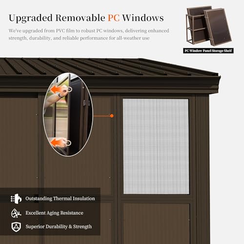 Domi 12x14 Wall Mounted Sunroom Review: Lean-to Gazebo with Steel Roof & PC Screens image 25