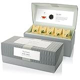 Tea Forte Presentation Box with 20 Handcrafted Pyramid Tea Infusers - Earl Grey Black Tea
