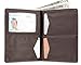 Big Skinny Men's Hipster Leather Bi-Fold Slim Wallet, Holds Up to 40 Cards, Brown