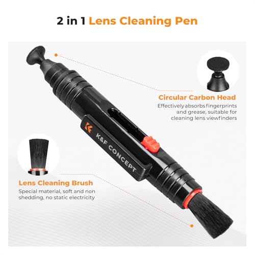 K&F CONCEPT 4 in 1 Cleaning Kit (Cleaning Cloth + Microfibre Cloth + Photo Bulb) for SLR Camera Lens
