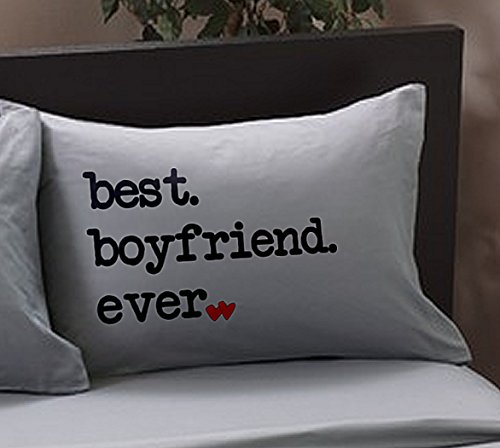 Best Boyfriend Ever Pillowcase Standard Charcoal Valentine