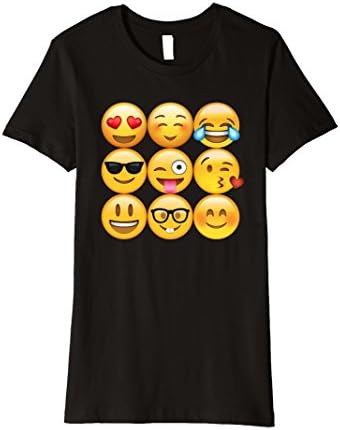 Womens Emoji Shirt XL Black