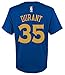 adidas Kevin Durant Golden State Warriors Youth Boys Blue Gametime Player Shirt (Youth Medium 10-12)