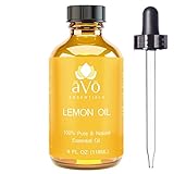 aVo Essentials Lemon Essential Oil for Aromatherapy with Glass Dropper, 4 oz