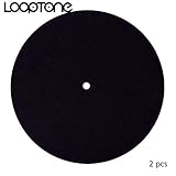 LoopTone 2 PCS Turntable Mat Anti-static Felt Record Player Slip Mat Designed for Clear and Live Sound Quality Universal to all LP Vinyl Record Players (20cm / 8in)