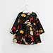 Vovotrade Girls Autumn Forest Animals Graffiti Cartoon Children Long Sleeve Dresses (2T, Navy)