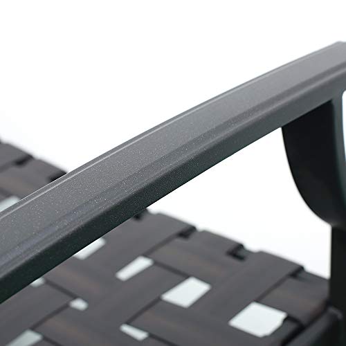 UEway Outdoor Patio Strap Strapping Chairs Furniture, Ottoman with