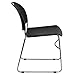 Flash Furniture HERCULES Series 880 lb. Capacity Black Ultra-Compact Stack Chair with Chrome Frame