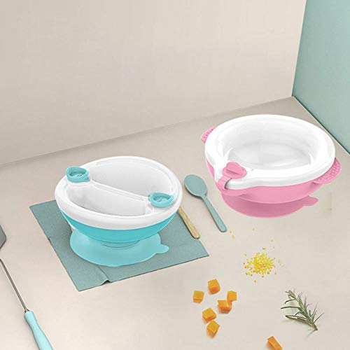 Kidsmile Toddler Warming Feeding Bowls Silicone Suction Dishes with Baby, Ground Gloves
