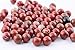 Natural Stone Beads 100pcs 8mm Round Red Jasper Genuine Real Stone Beading Loose Gemstone Hole Size 1mm DIY Charm Smooth Beads for Bracelet Necklace Earrings Jewelry Making (Red Jasper)