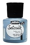 Pebeo Setasilk Silk Painting 45-Milliliter Bottle, Silver Grey