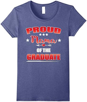 Women's Proud Mama Of The Graduate TShirt Class of 2017 Cap Gown XL Heather Blue