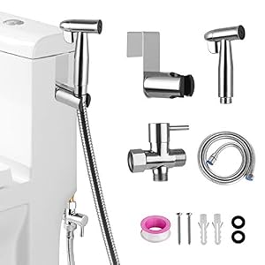Handheld Bidet Sprayer for Toilet, Adjustable Sprayer, Toilet Handheld Bidet Sprayer kit with 304 Stainless Steel and…
