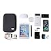 TOURIT Double Layer Electronics Accessories Organizer Bag Pouch Travel Case for Cables, Charger, Hard Drive, Memory Cards, Kindle, iPad Mini etc (Black)