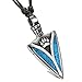 Arrowhead Wolf Paw Brave Wild Powers Protection Amulet Charm Simulated Turquoise Adjustable Necklace