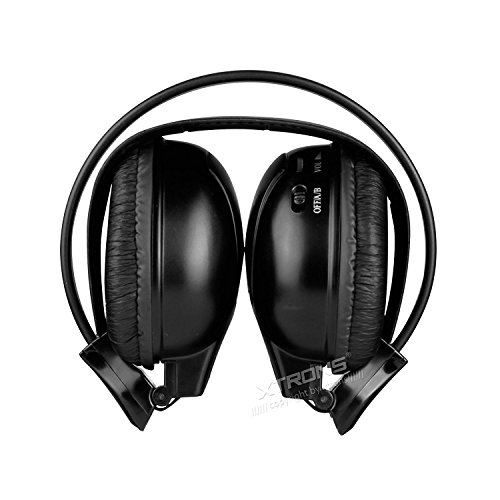 XTRONS IR Wireless Dual Channel Stereo Headphones Infrared Headsets Cordless 2 Channels with built-in IR transmitter