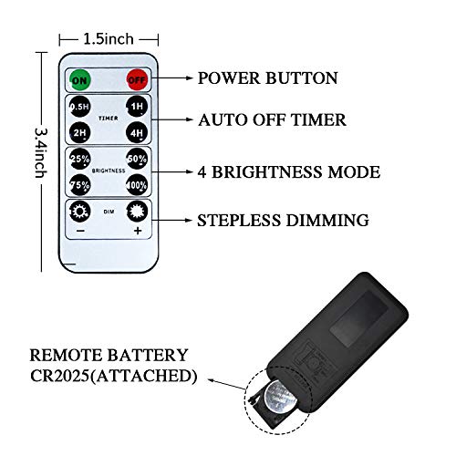 SUNTHIN 650 Watts Outdoor String Lights Dimmer, Wireless Remote Control Dimmer Switch 50Ft Distance Plug in Dimmer Stepless Dimming and Auto Off Switch Timer for Incandescent or Led Patio Lights - Thumbnail 5