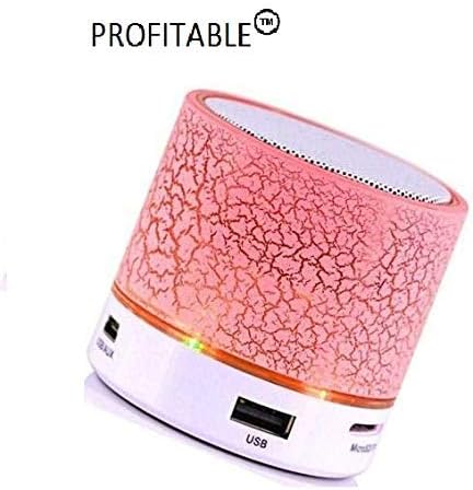 PROFITABLE Wireless LED Bluetooth Speakers S10 Hands-free with Calling Functions, FM Radio for All Android and iPhone Smartphones (Multicolour)