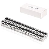 Round Magnets, AmyHomie Refrigerator Magnet, Nickel Stainless Steel Craft Magnets, 30 pcs/pack Small Magnets (8mm x 3mm) (Magnets)