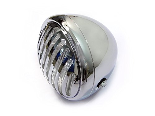 Alchemy Parts Motorbike Headlight with Grill Front 6.75 inch dia