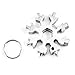 18-in-1 Stainless Steel Snowflakes Multi-Tool Card, Snowboarding Multi-Tool Screwdriver Tool for Opener Key chain/Bottle Opener/Outdoor Travel Camping/Fashion Pendant Pocket/Gift for Men(silver)