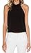 FAVOLOOK Women Sexy Backless Crop Tops Halterneck Tank Cami Black Size XS