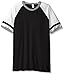 Alternative Men's Vintage 50/50 Jersey Slap Shot Tee, Black/White/Smoke, XL